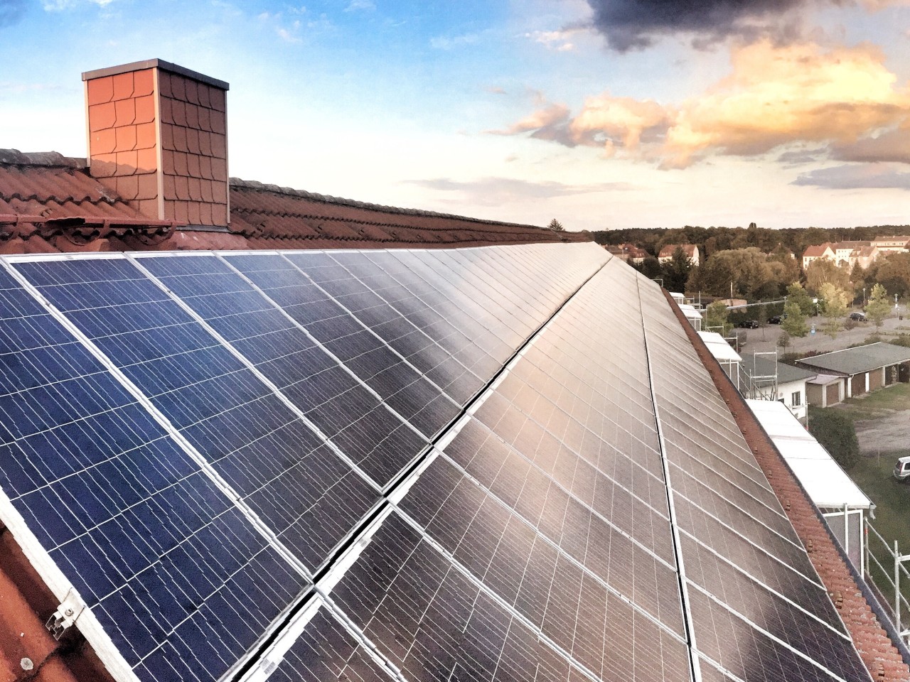 Photovoltaikanlage auf einem Hausdach